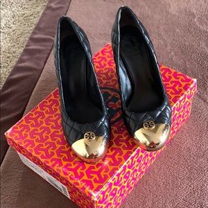 Black Tory Burch Wedges